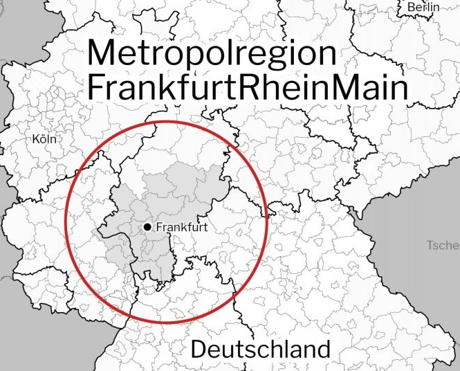 Einsatzgebiet Rhein-Main-Gebiet mit Firmensitz Frankfurt